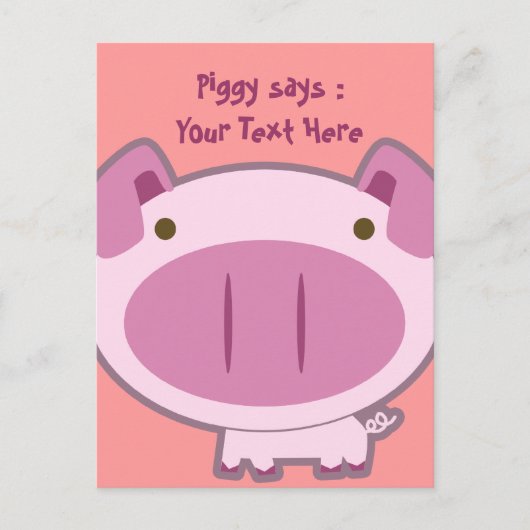 CARTE POSTALE DE PIGGIE ROSE CUITE (Devant)