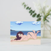 Carte postale de Pin- de bande dessinée de plage (Debout devant)