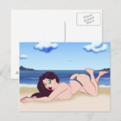 Carte postale de Pin- de bande dessinée de plage (Devant / Derrière)