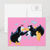 Carte postale de pingouins baisants (Devant / Derrière)