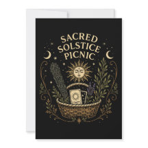 Carte postale de pique-nique du solstice sacré Lit