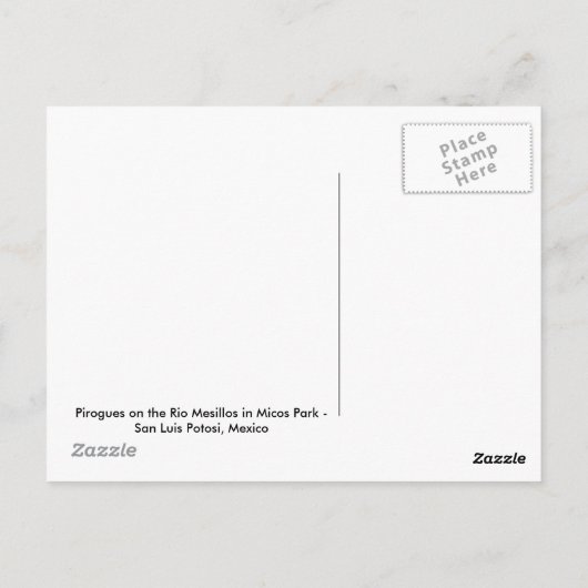 carte postale de pirogues (Dos)