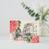 Carte postale de pivoine de Bella Italie (Debout devant)