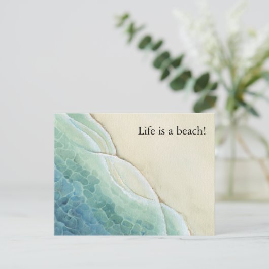 Carte postale de plage (Debout devant)