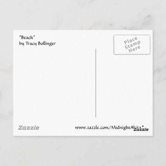 Carte postale de plage (Dos)