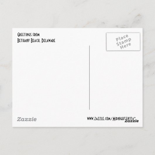 Carte postale de plage de Bethany (Dos)