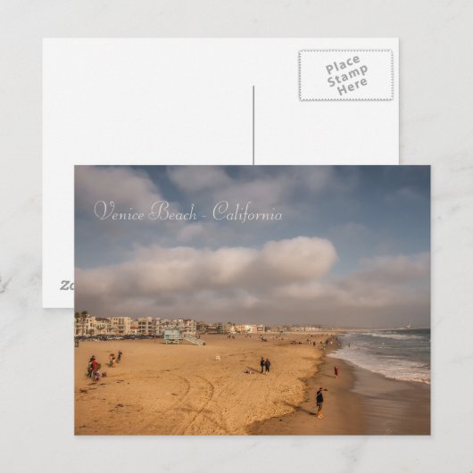 Carte postale de plage de Venise (Devant / Derrière)