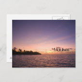 Carte postale de plage des Maldives (Devant / Derrière)