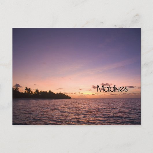 Carte postale de plage des Maldives (Devant)