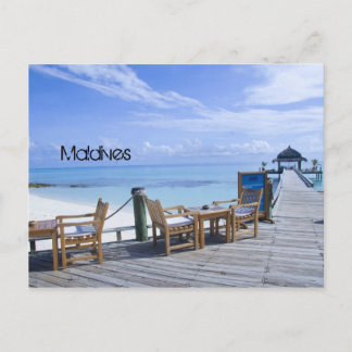 Carte postale de plage des Maldives
