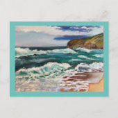 Carte postale de plage ensoleillée (Devant)