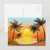 Carte postale de plage tropicale (Devant / Derrière)