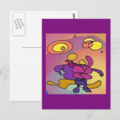 Carte postale de Planet Dancers Art Abstrait (Devant / Derrière)