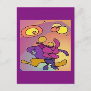 Carte postale de Planet Dancers Art Abstrait