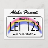 Carte postale de plaque d'immatriculation Aloha Ha (Devant)