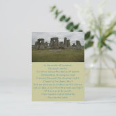 Carte postale de poème de solstice d'été de (Debout devant)