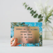 Carte postale de poésie magnétique (Debout devant)