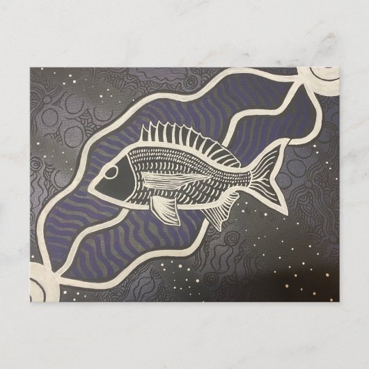 Carte postale de poisson autochtone australien (Devant)