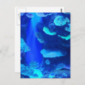 Carte postale de poisson bleu électrique (Devant / Derrière)