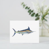 Carte postale de poisson Blue Marlin (Debout devant)