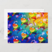 Carte postale de poisson coloré (Devant / Derrière)