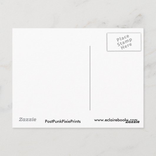 Carte postale de poisson de pêche inséparable (Dos)