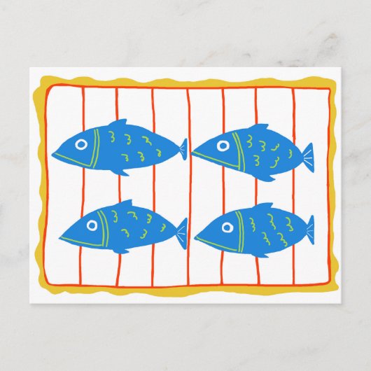 Carte postale de poisson en conserve (Devant)