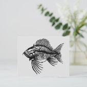 Carte postale de poisson fossile (Debout devant)