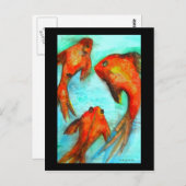 Carte postale de poisson oriental par Sacha Grosse (Devant / Derrière)