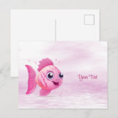 Carte postale de poisson rose (Devant / Derrière)