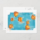 Carte postale de poisson rouge clair (Devant / Derrière)