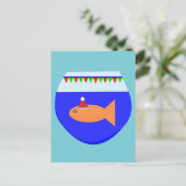 Carte postale de poisson rouge de Noël (Debout devant)