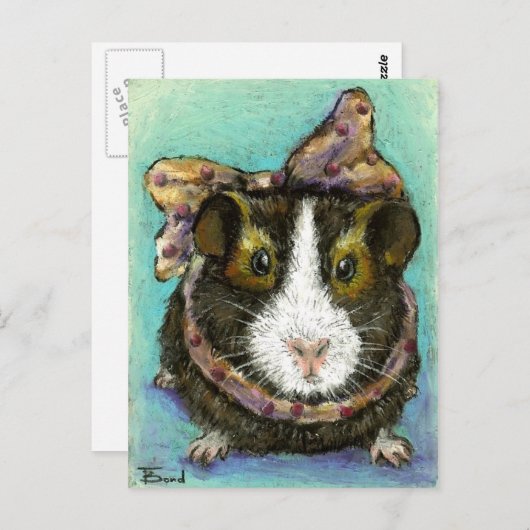 Carte postale de porc de Guinée (Devant / Derrière)