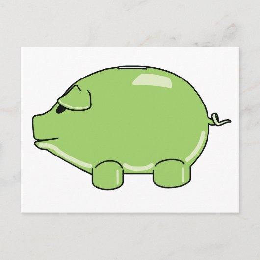 Carte postale de porc vert (Devant)