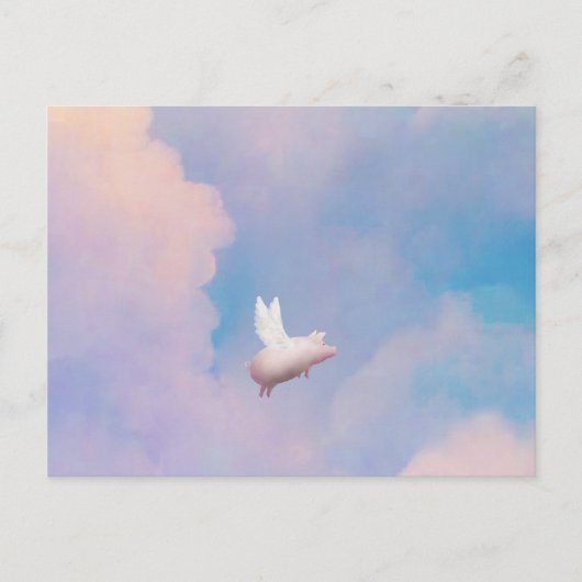 carte postale de porc volant (Devant)