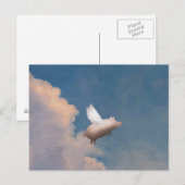 carte postale de porc volant (Devant / Derrière)