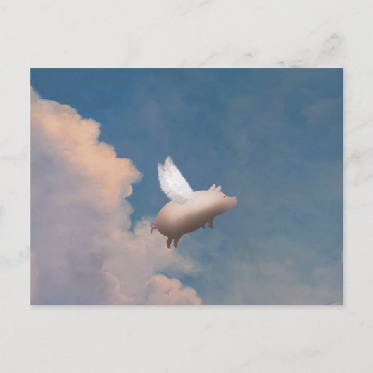 carte postale de porc volant (Devant)