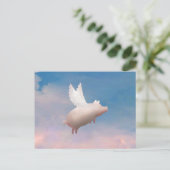 carte postale de porc volant (Debout devant)