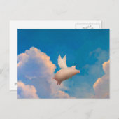 carte postale de porc volant (Devant / Derrière)