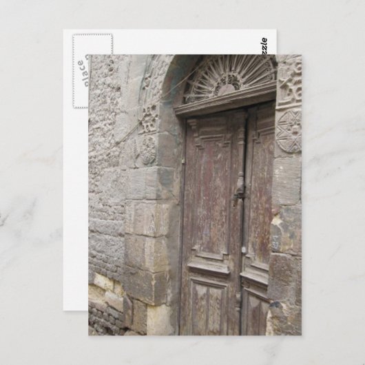 Carte postale de porte d'architecture du Caire (Devant / Derrière)