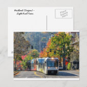 Carte postale de Portland, train léger de l'Oregon (Devant / Derrière)