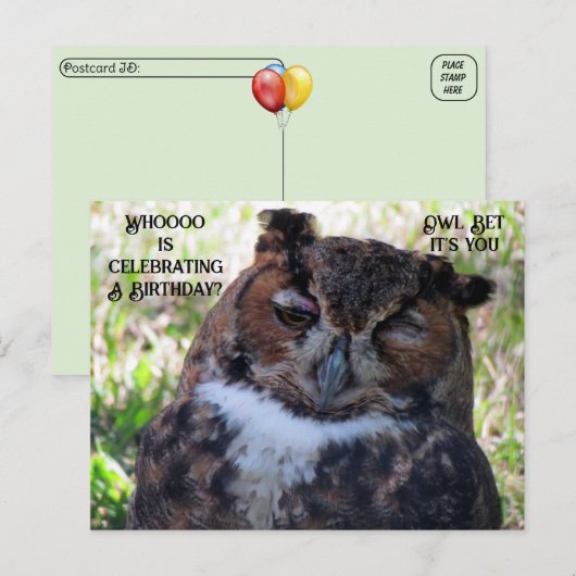 Carte postale de Postcrossing pour un anniversaire (Devant / Derrière)