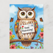 Carte postale de poste de la Chouette de courrier  (Devant)