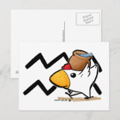 Carte postale de poulet Aquarius (Devant / Derrière)