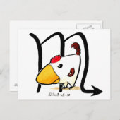 Carte postale de poulet Scorpio (Devant / Derrière)