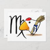 Carte postale de poulet virgo (Devant / Derrière)