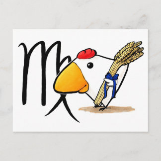 Carte postale de poulet virgo