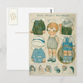 Carte postale de poupée en papier Dolly Dingle ché (Devant / Derrière)