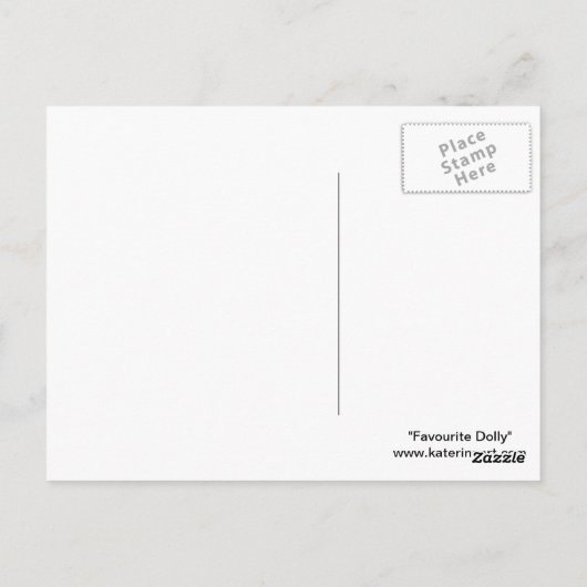 Carte postale de poupée préférée (Dos)