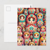 Carte postale de poupée russe (Devant / Derrière)
